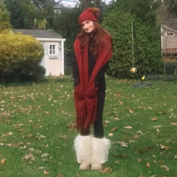 UGG Sheepskin Mongolian Tall Boots Size 8 Sand/Tan - Picture 2 of 11